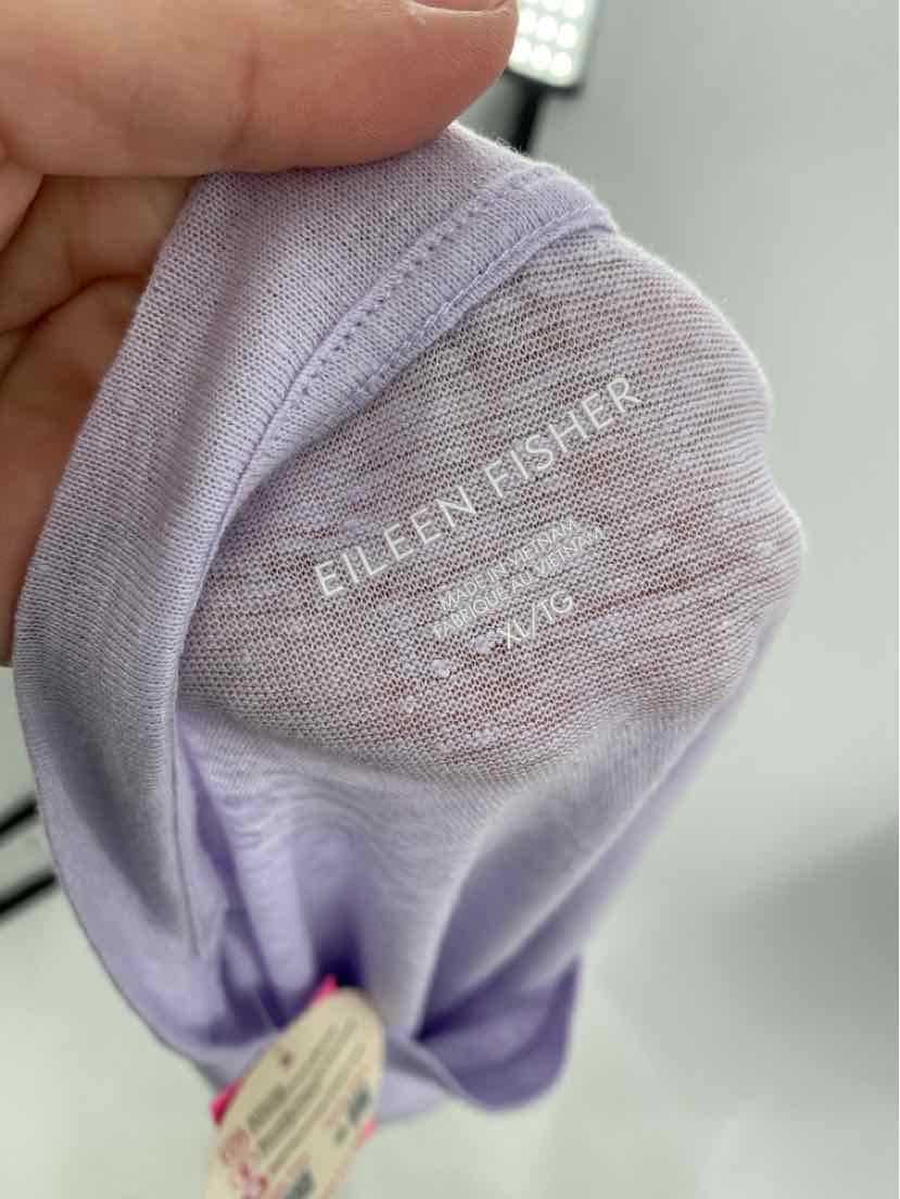 Size XL Eileen Fisher Purple Cotton Shirt