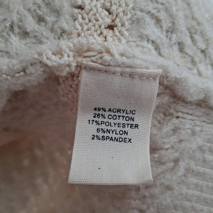 Size M MARLED Ivory Knit Cardigan