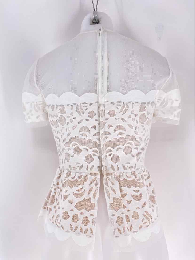 Size XS BCBG White Lace Shirt