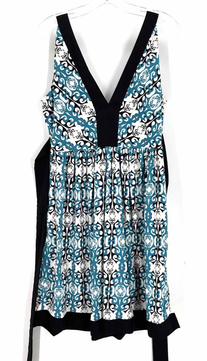 Size 14 Black Print Dress