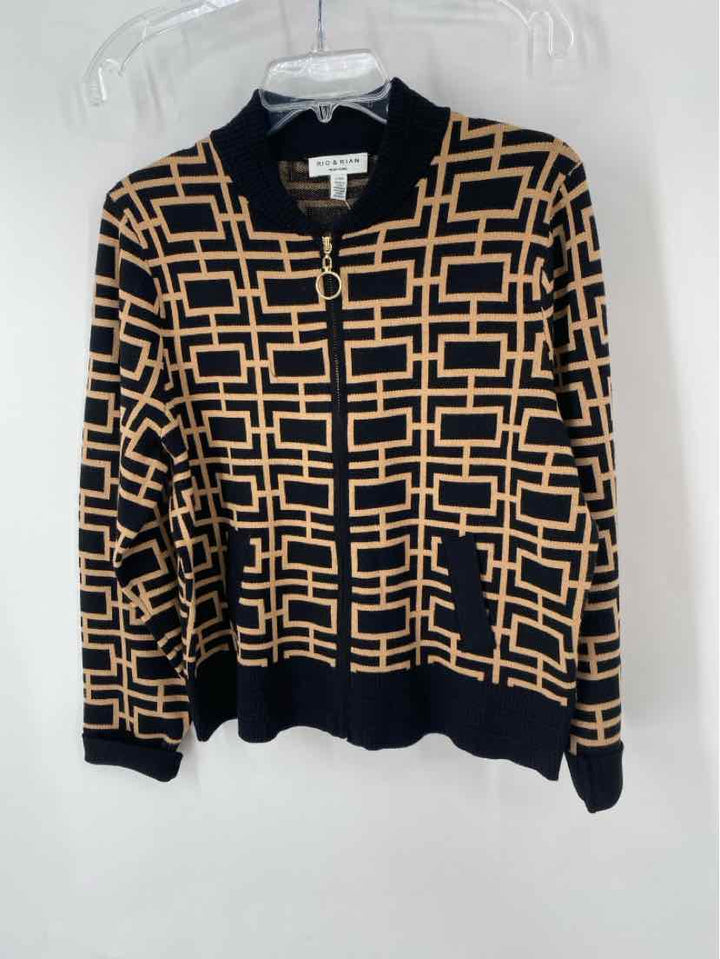 Size L Black Print Sweater