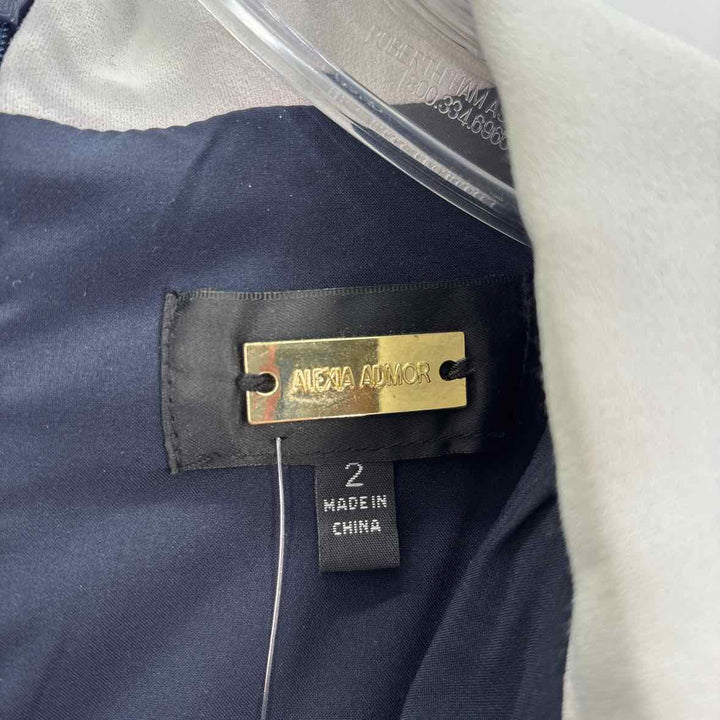 Size 2 ALEXIA ADMOR Navy Dress