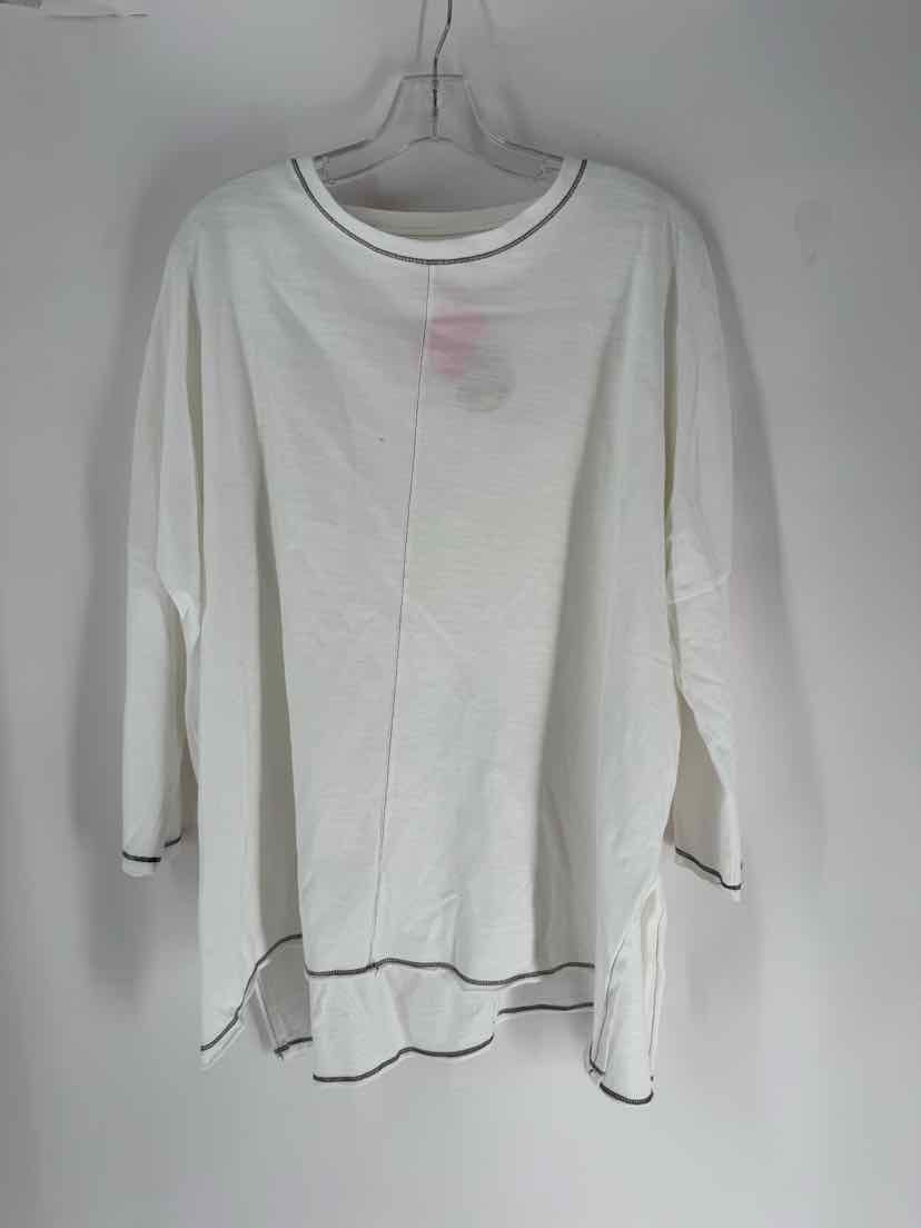 Size L White Cotton Shirt