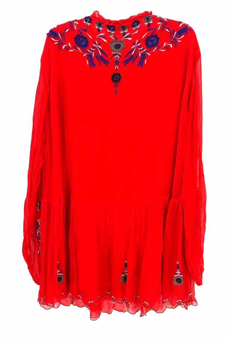 Size L FREE PEOPLE Red Dress