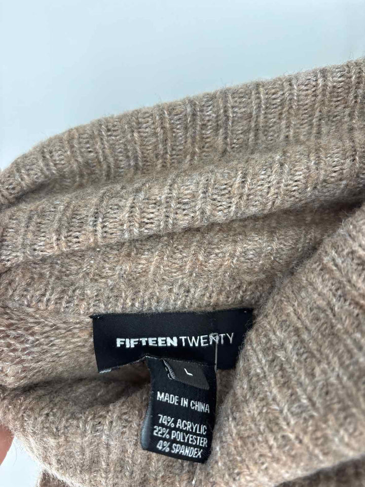 Size L FIFTEEN TWENTY Tan Sweater