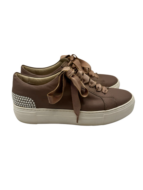 Shoe Size 38 Blush Leather Luxury - Sneakers