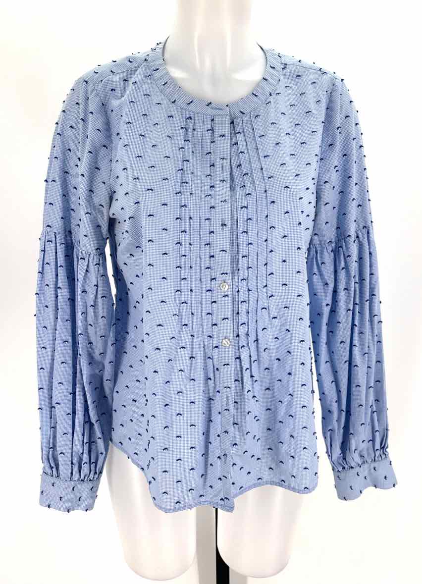Size M CECE Blue Print Shirt