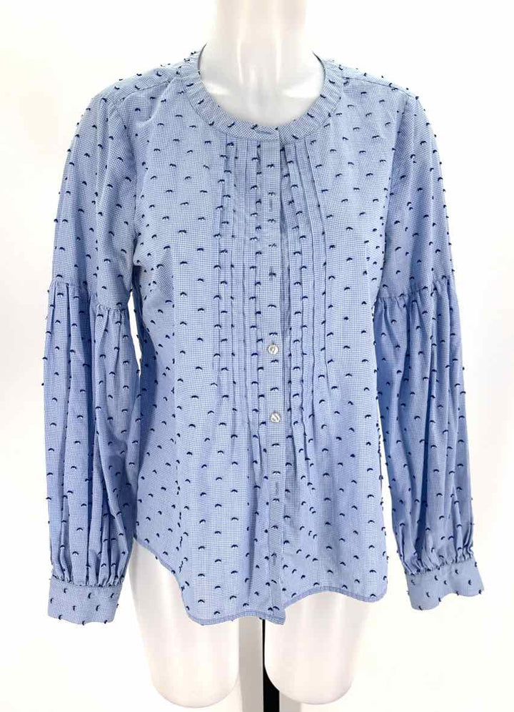 Size M CECE Blue Print Shirt