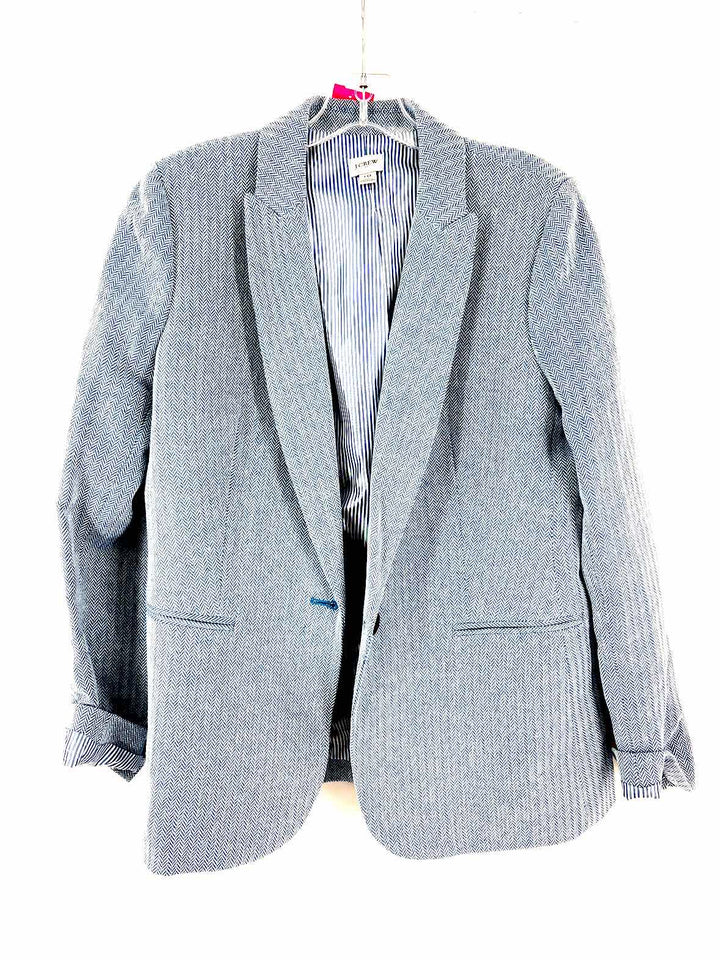 Size 10 J Crew Blue Print Blazer