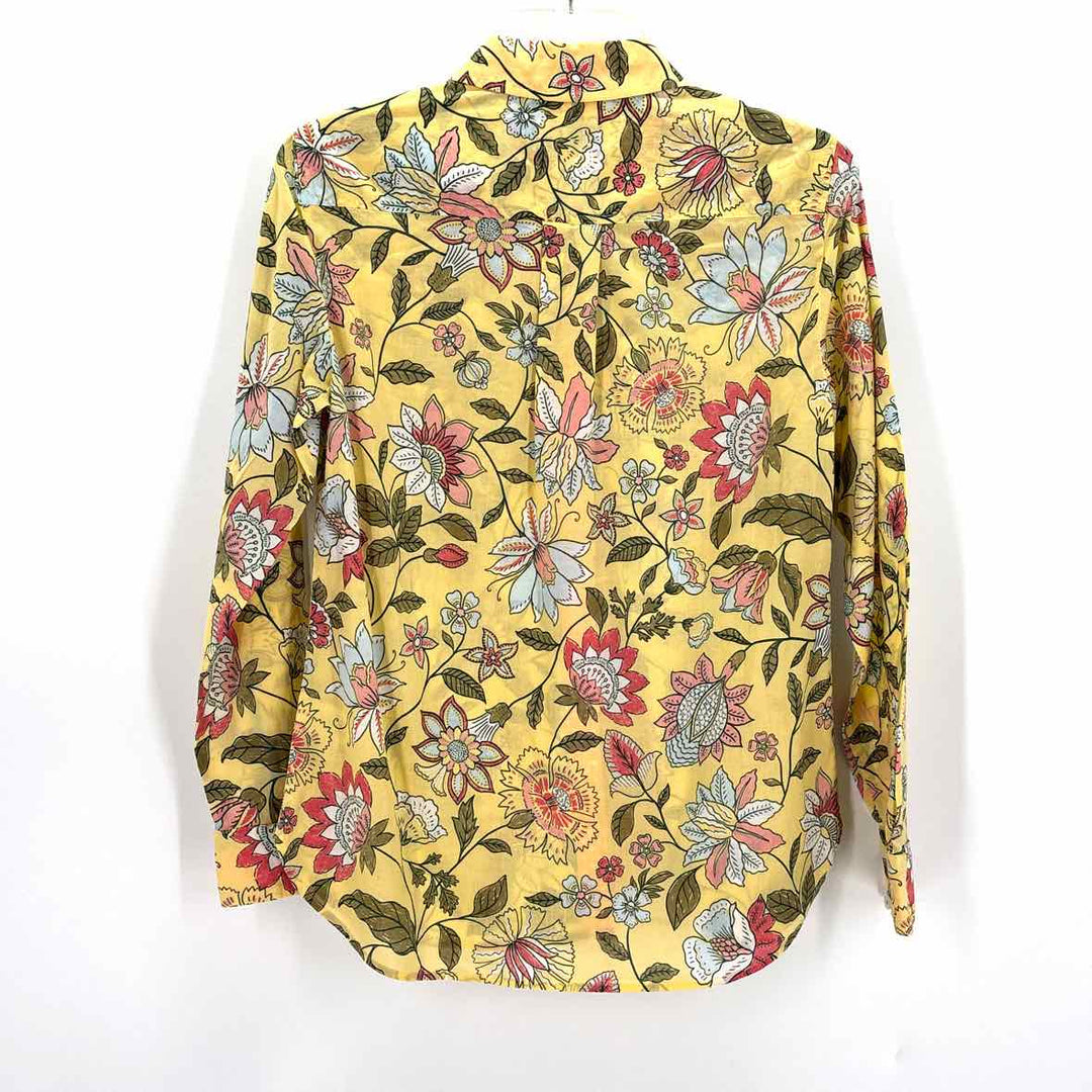 Size XS Talbots Yellow Print Shirt