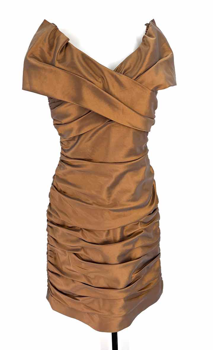 Size 8 Adrianna Papell Bronze Dress