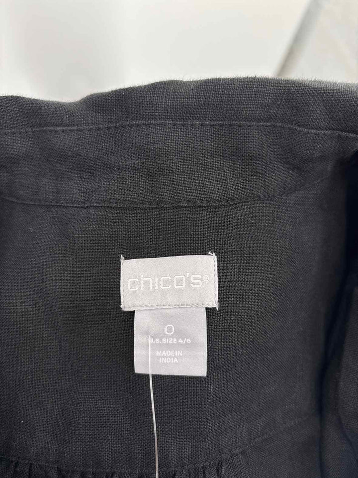 Size S Chico's Black Linen Dress