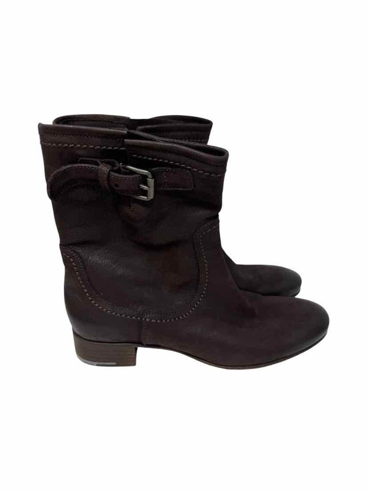 Shoe Size 40.5 PRADA Brown Leather Luxury - Boots