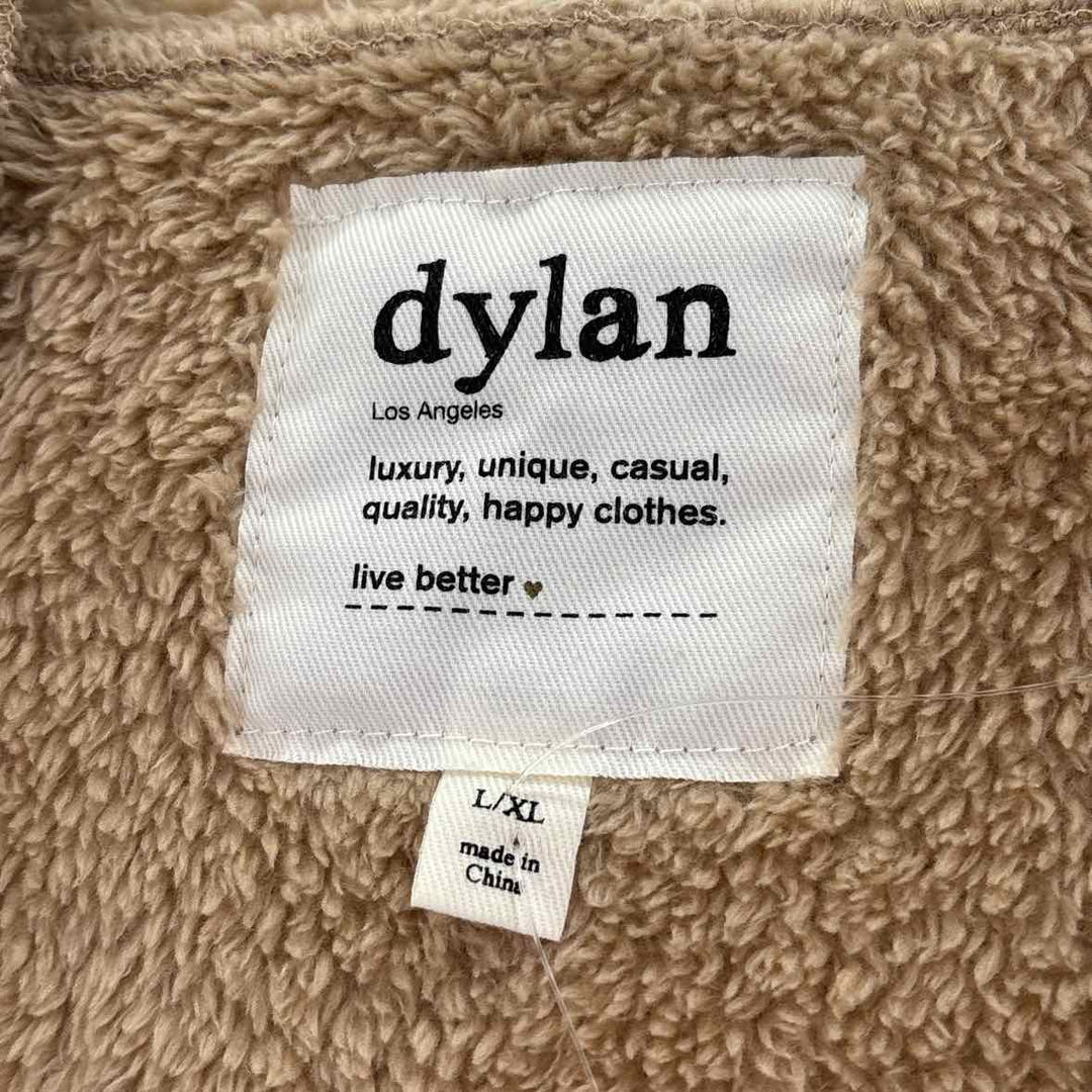 Size L/XL DYLAN Tan Faux Fur Vest
