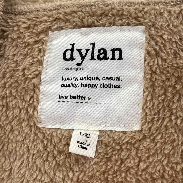 Size L/XL DYLAN Tan Faux Fur Vest