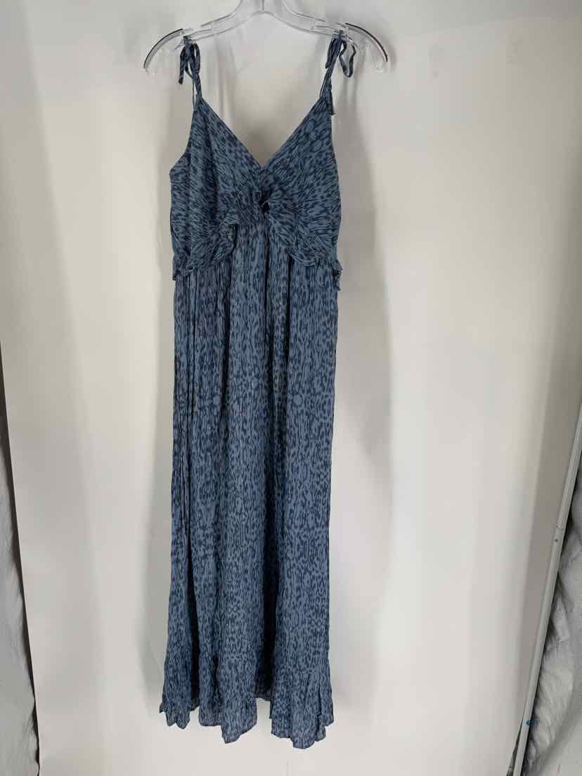 Size L LOVE STITCH Blue Print Dress