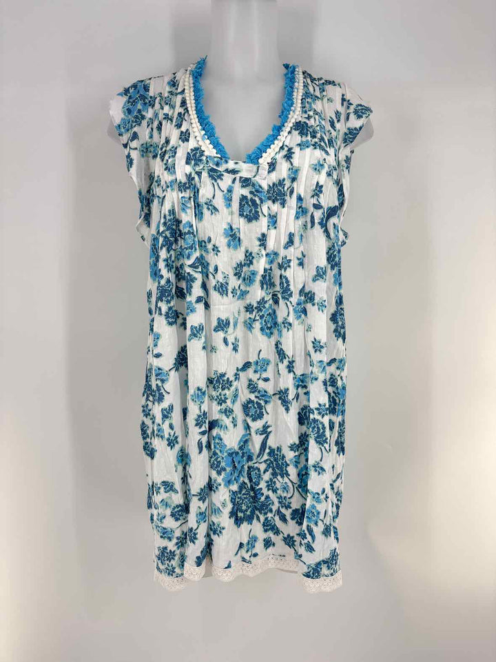 Size S CYNTHIA ROWLEY Blue Print Dress
