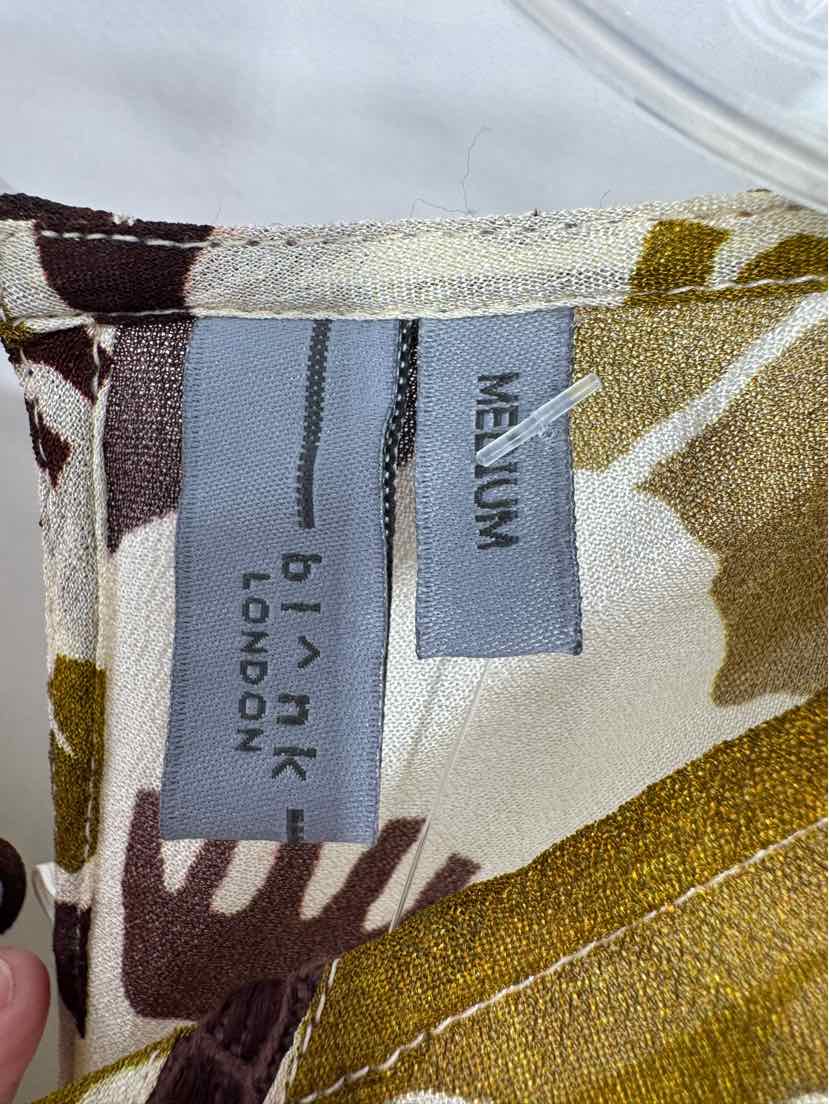 Size M BLANK LONDON Brown Print Shirt