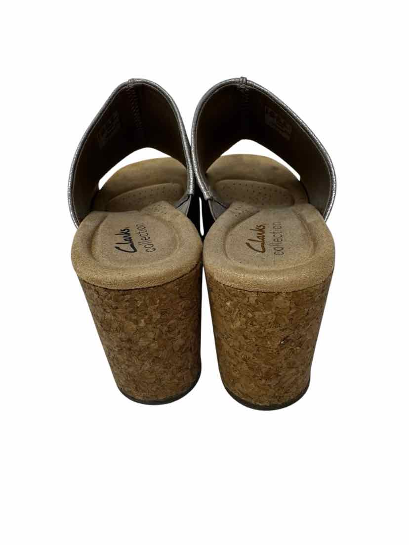 Shoe Size 7.5 CLARKS Bronze Leather Sandals