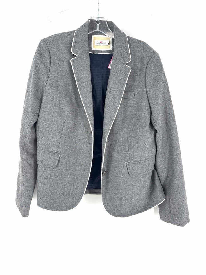Size 14 Vineyard Vines Gray Wool Blazer