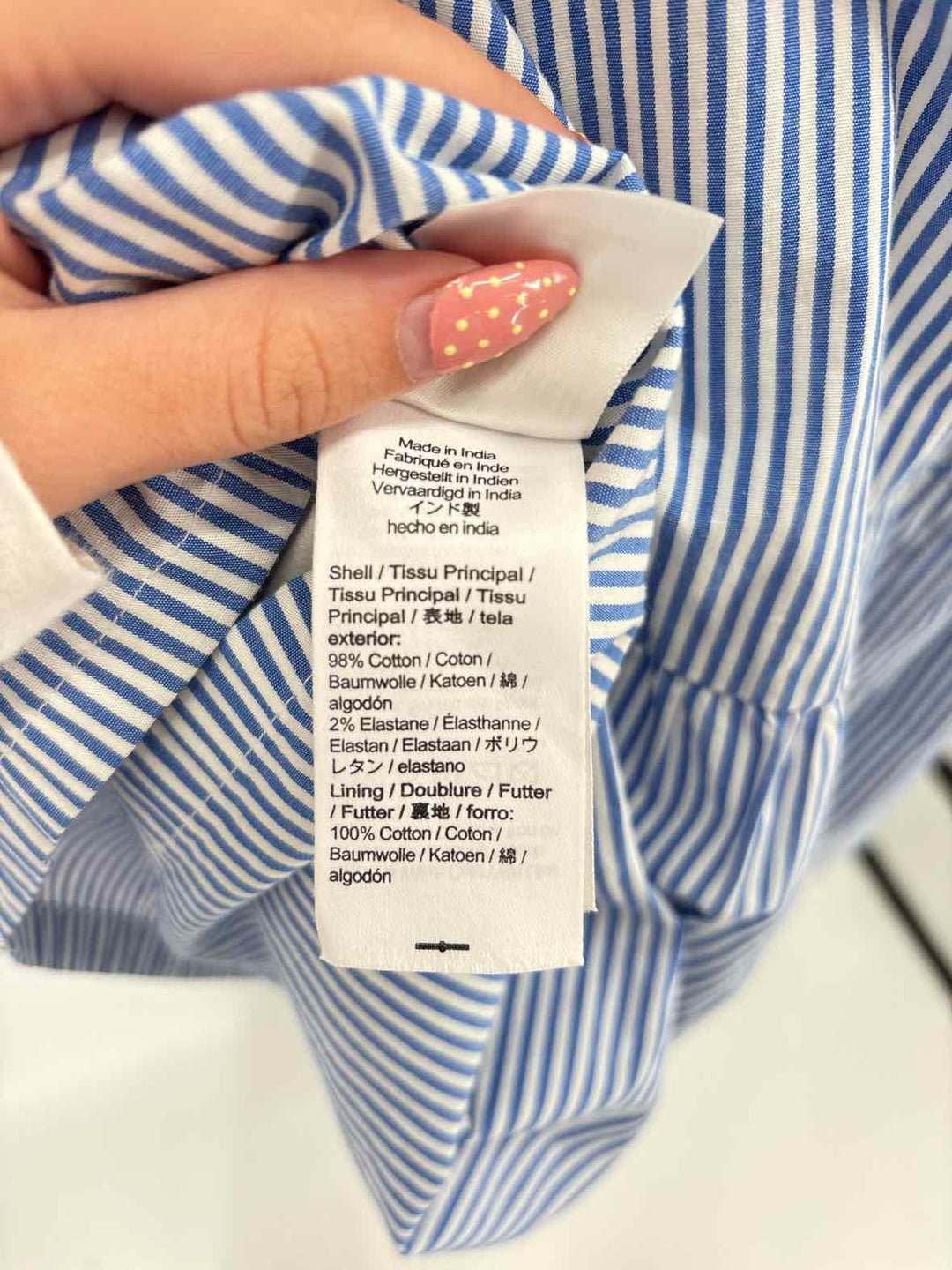 Size 2 J Crew Blue Print Dress