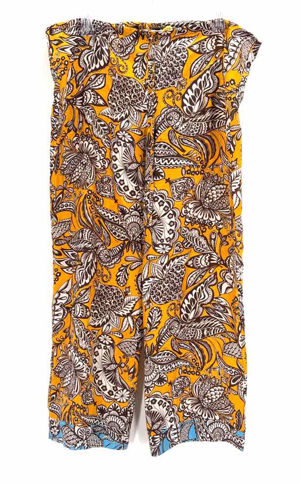 Size M TRINA TURK Yellow Silk Pants