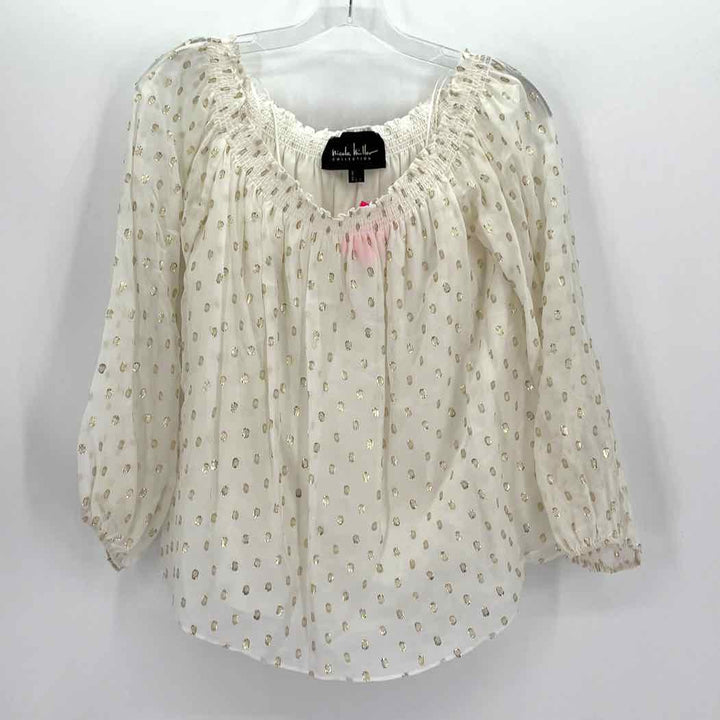 Size L NICOLE MILLER Gold Shirt