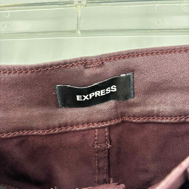 Size 10 EXPRESS Burgundy Jeans