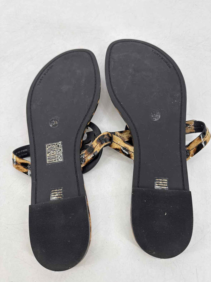 Shoe Size 10 Tory Burch Tan PATENT Sandals