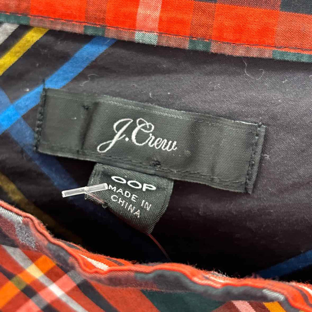 Size 00 J Crew Black Print Shirt