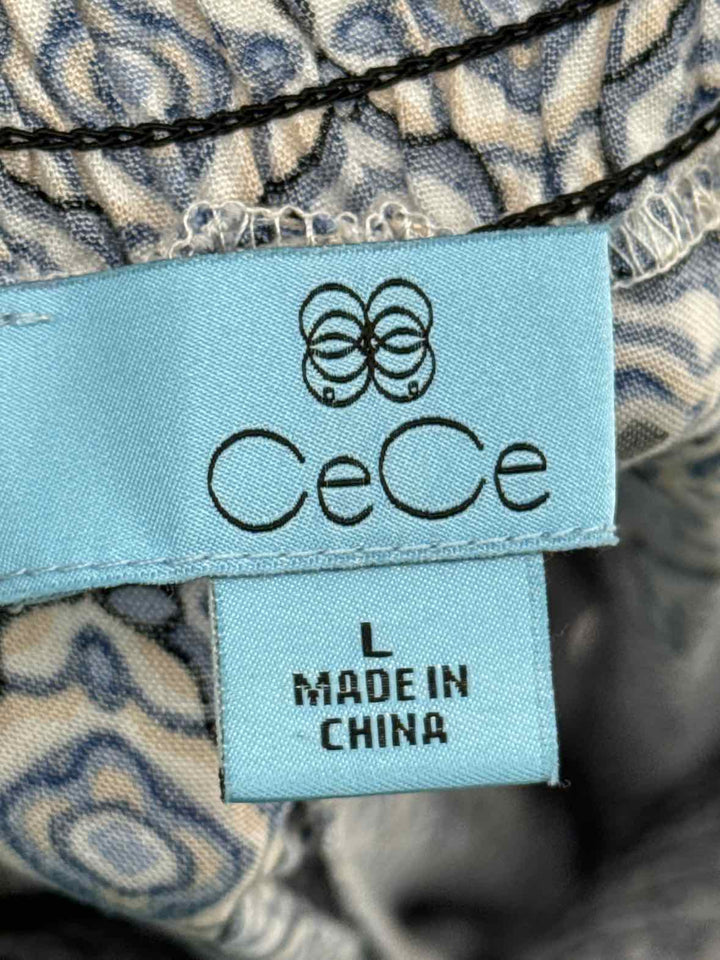 Size L CECE Blue Print 2 PC Dress