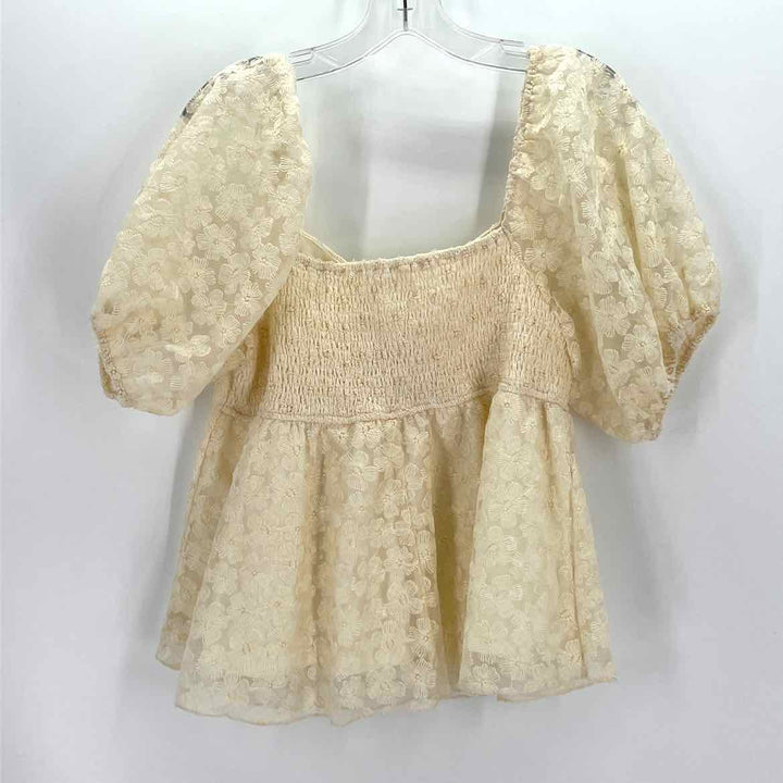 Size XL ALTAR'D STATE Ivory Lace Shirt