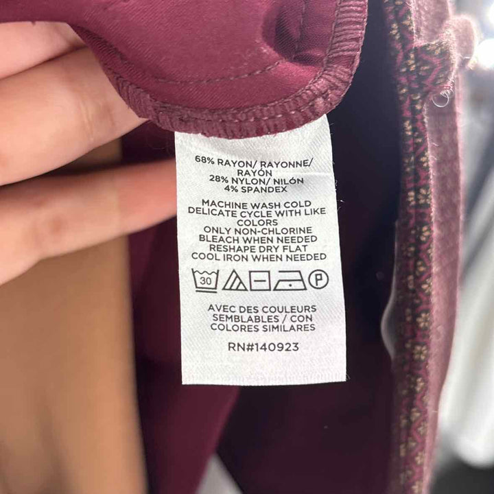 Size 6 LOFT Burgundy Pants