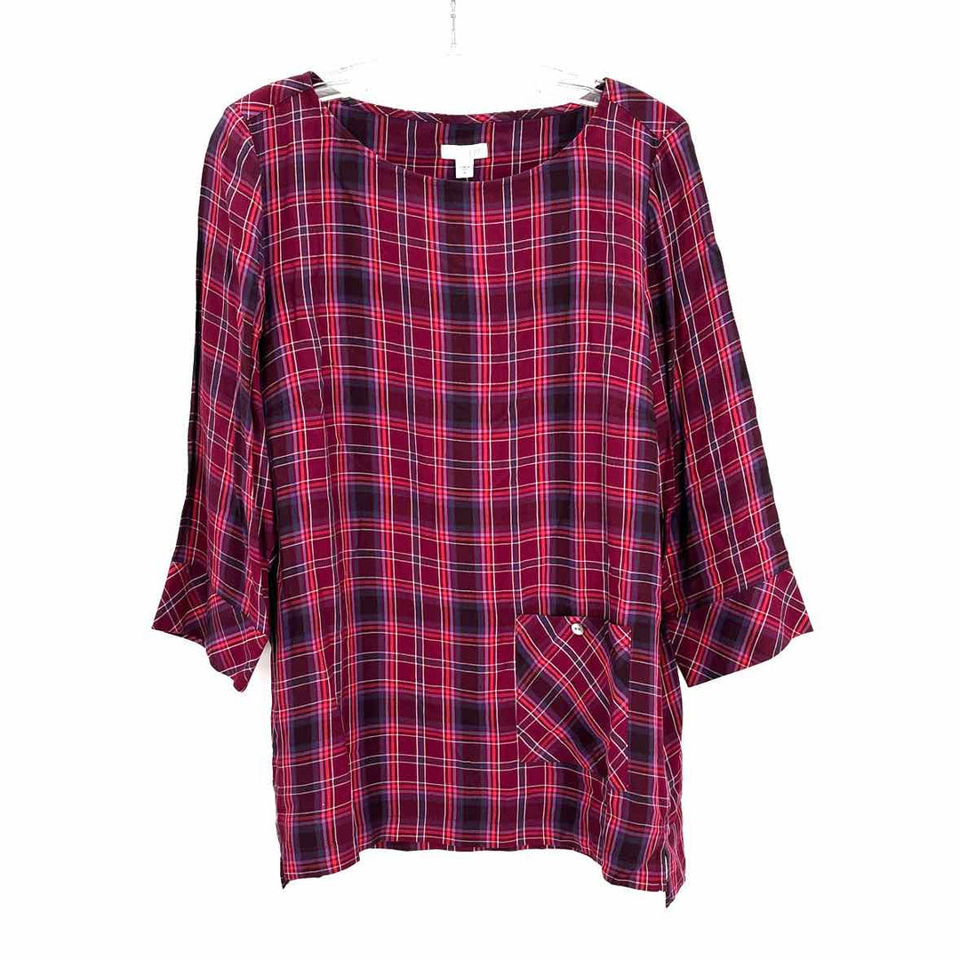 Size M J JILL Burgundy Shirt