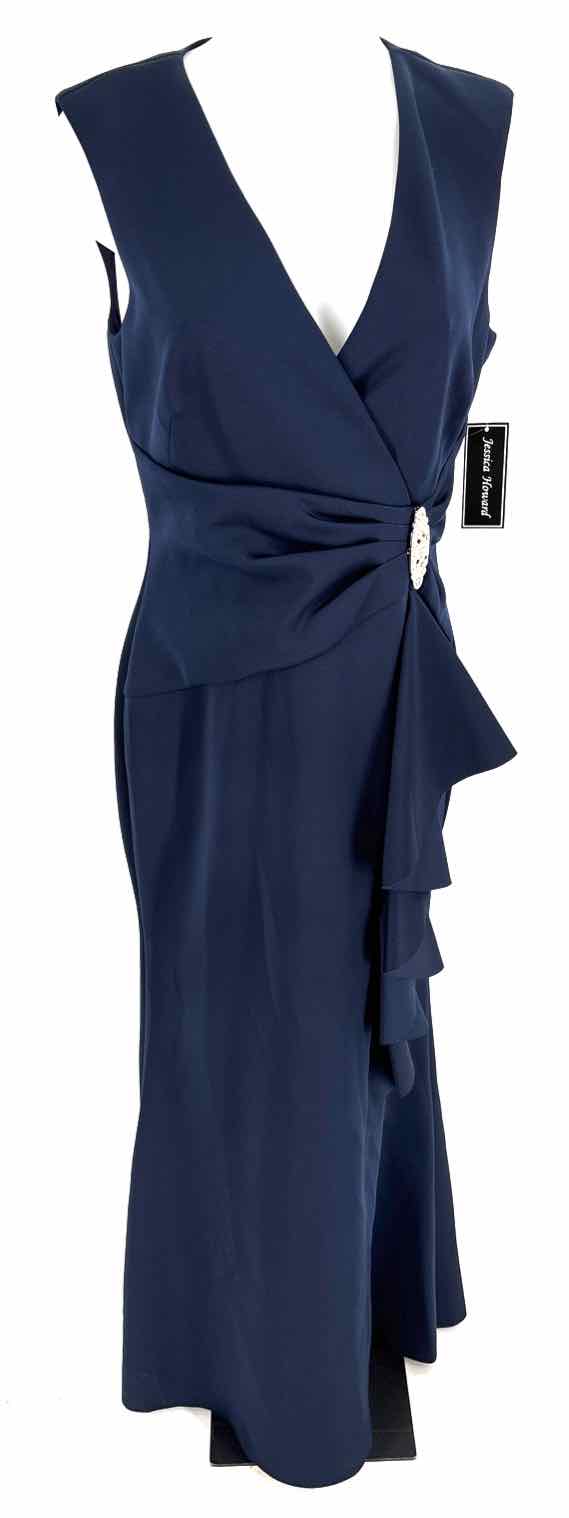 Size 12 JESSICA HOWARD Navy Rhinestone Dress