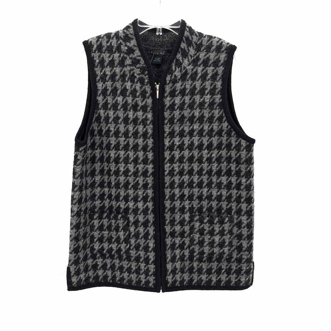 Size L Black Wool Vest