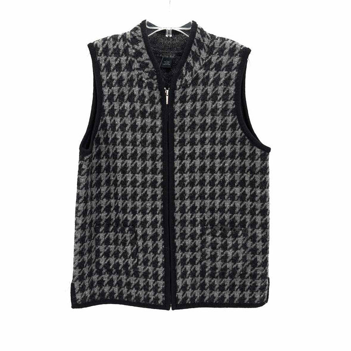 Size L Black Wool Vest