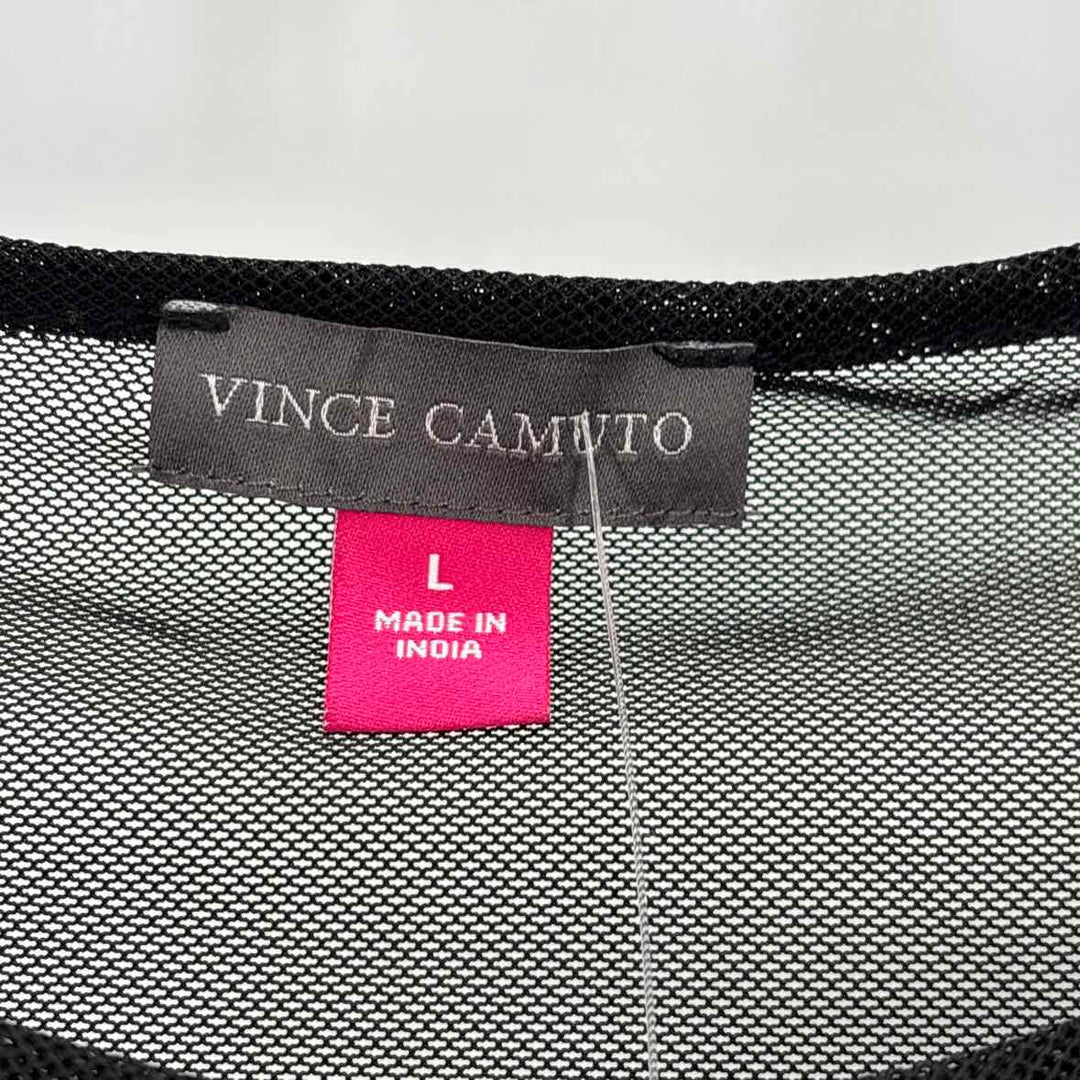 Size L Vince Camuto Black Mesh Shirt