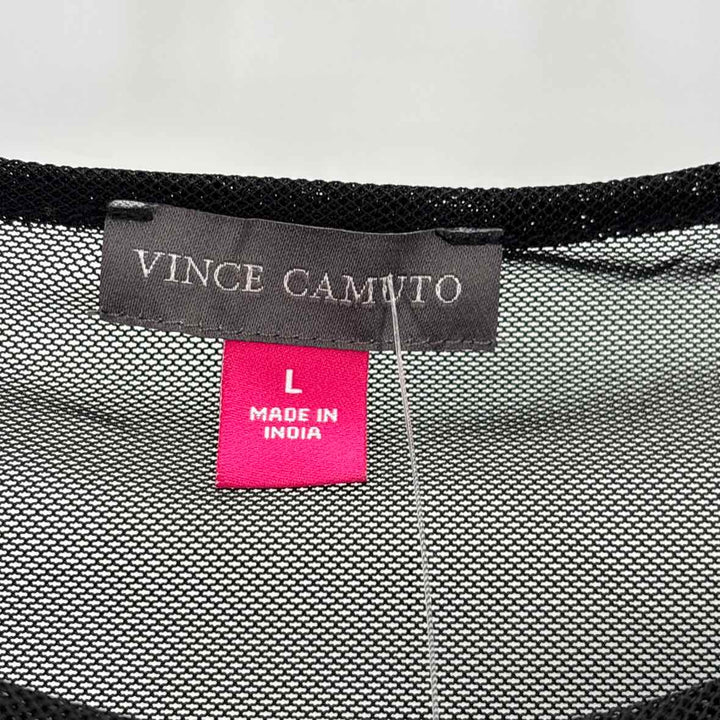 Size L Vince Camuto Black Mesh Shirt