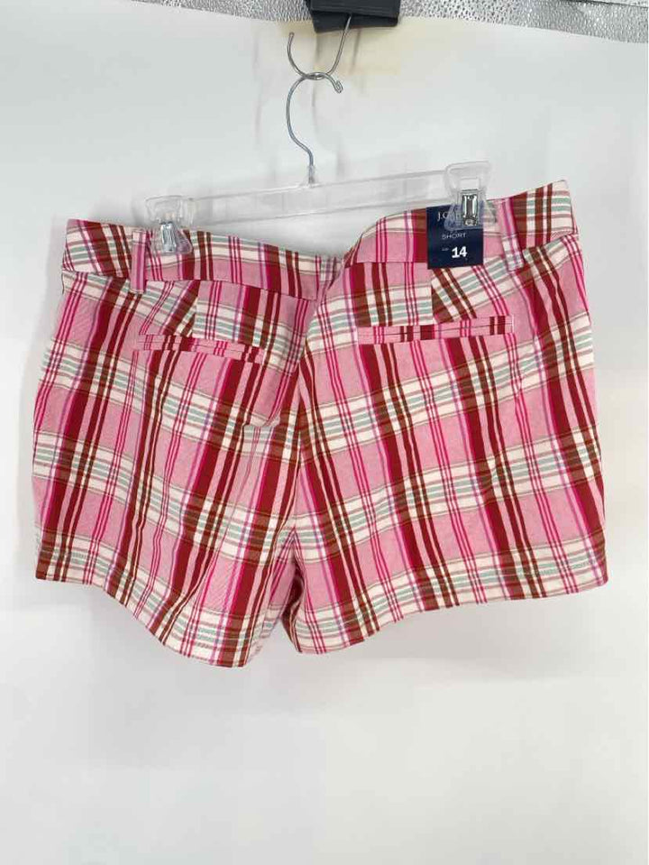 Size 14 J Crew PINK PRINT Shorts