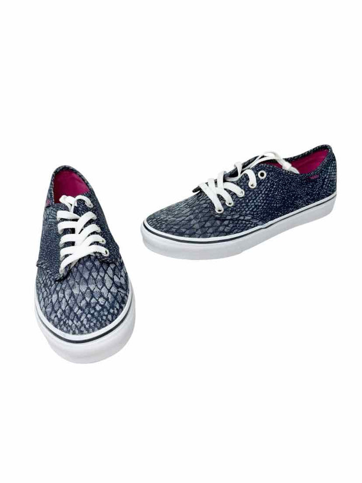 Shoe Size 9 Vans Navy Print Sneakers