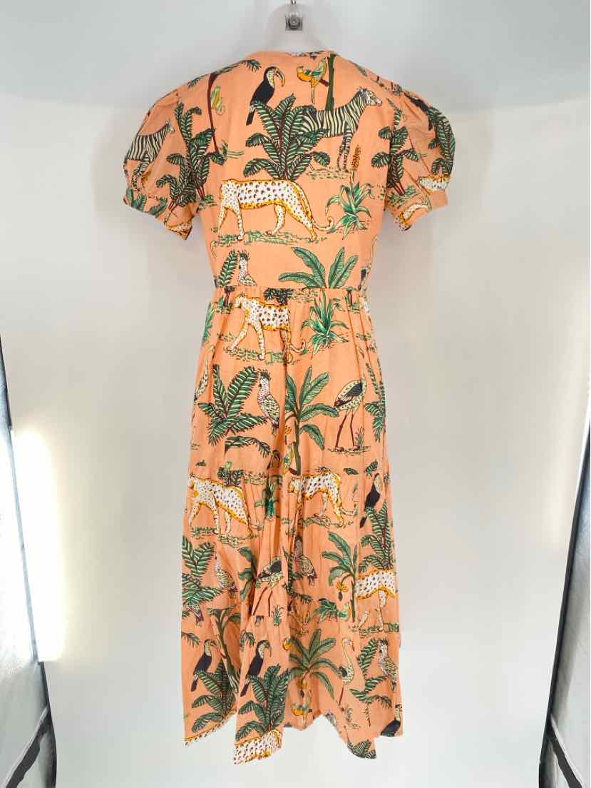 Size M HOUSE OF HARLOW ORANGE PRINT Dress