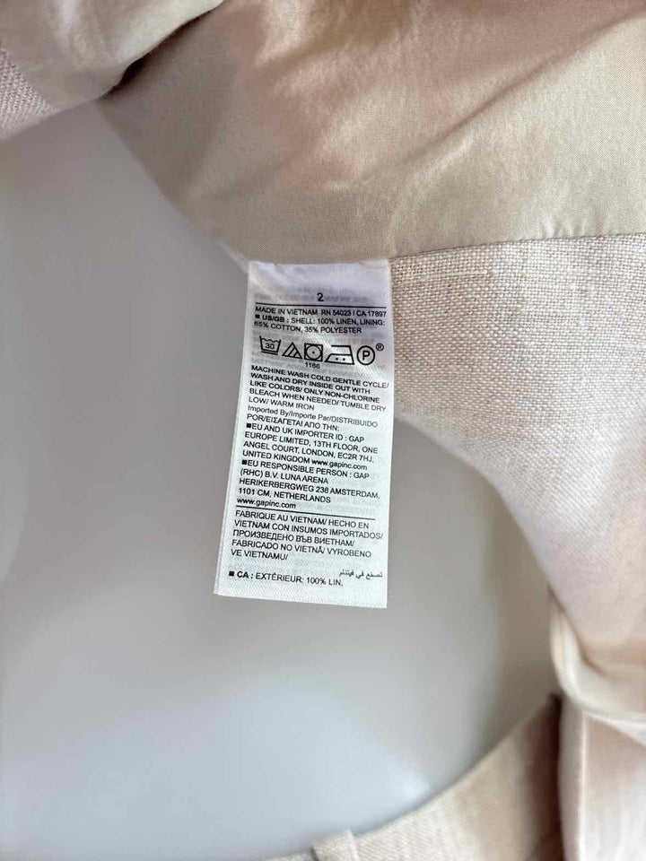 Size 2 Banana Republic Tan Linen 2 PC Dress