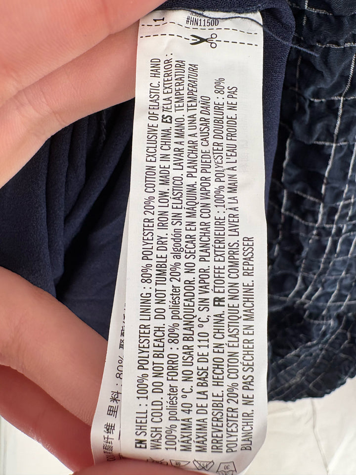 Size S ENGLISH FACTORY Navy Print Dress