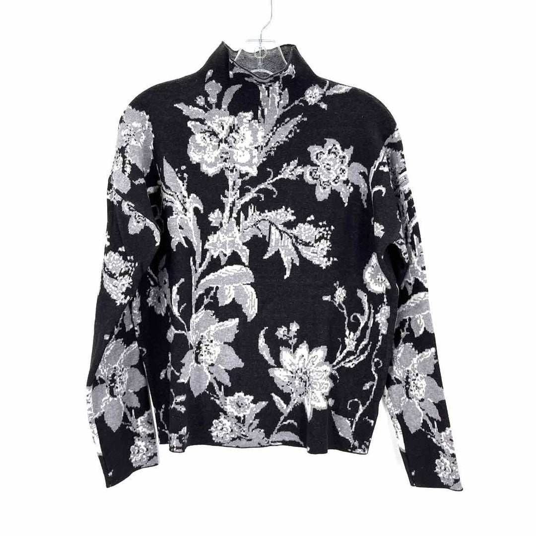 Size M CYNTHIA ROWLEY Charcoal Knit Sweater