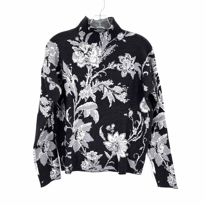Size M CYNTHIA ROWLEY Charcoal Knit Sweater