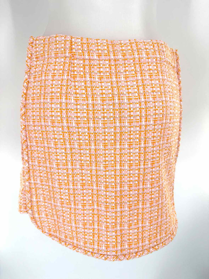 Size 36 MAJE Orange Tweed Skirt