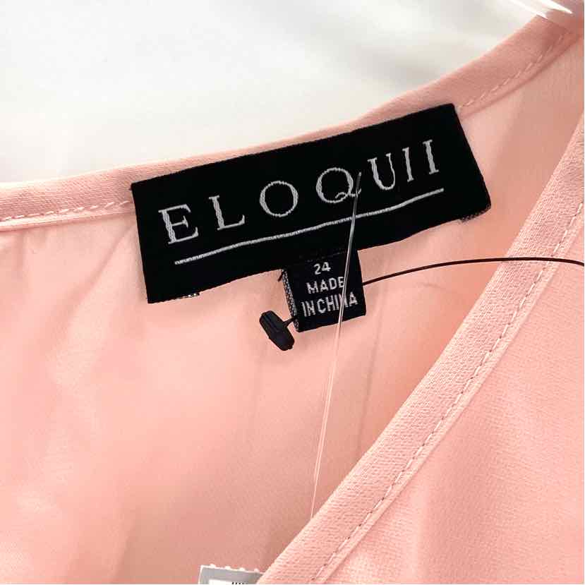 Size 24 ELOQUII Pink Shirt