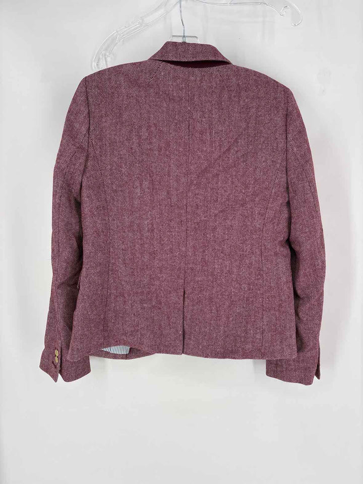 Size 10 J Crew Burgundy Wool Blazer
