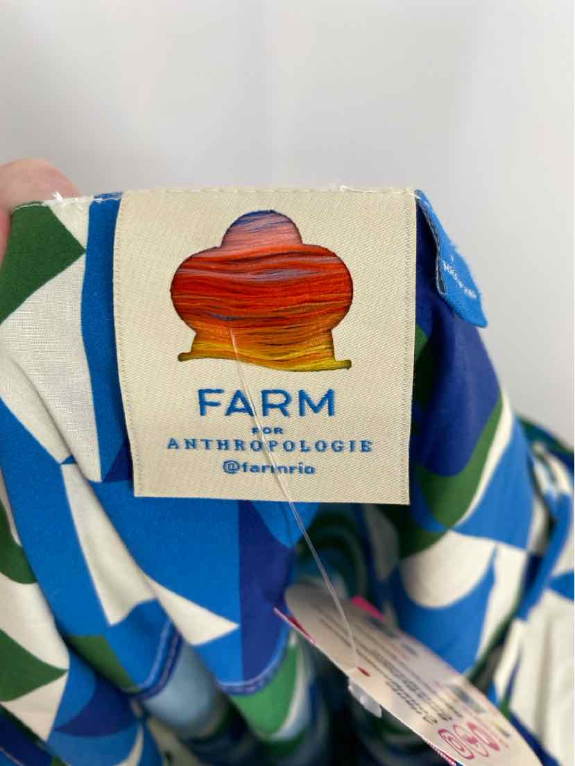 Size M FARM RIO Blue Dress